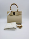Salvatore Ferragamo Beige Satchel