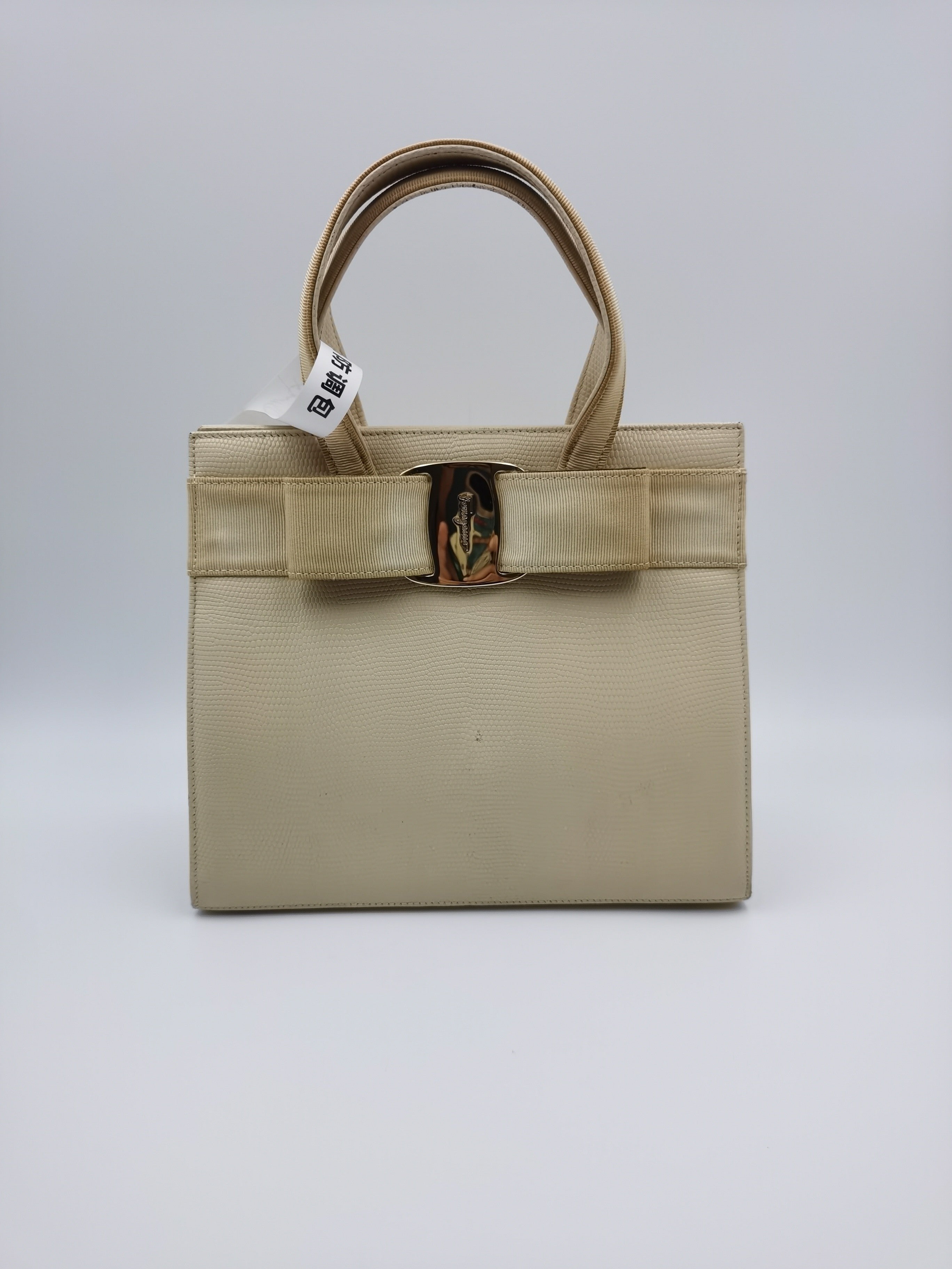 Salvatore Ferragamo Beige Satchel
