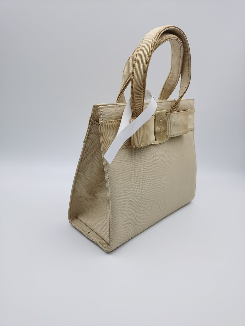 Salvatore Ferragamo Beige Satchel