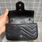 Gucci GG Marmont Collection Leather Black 476433 DTDCT 1000