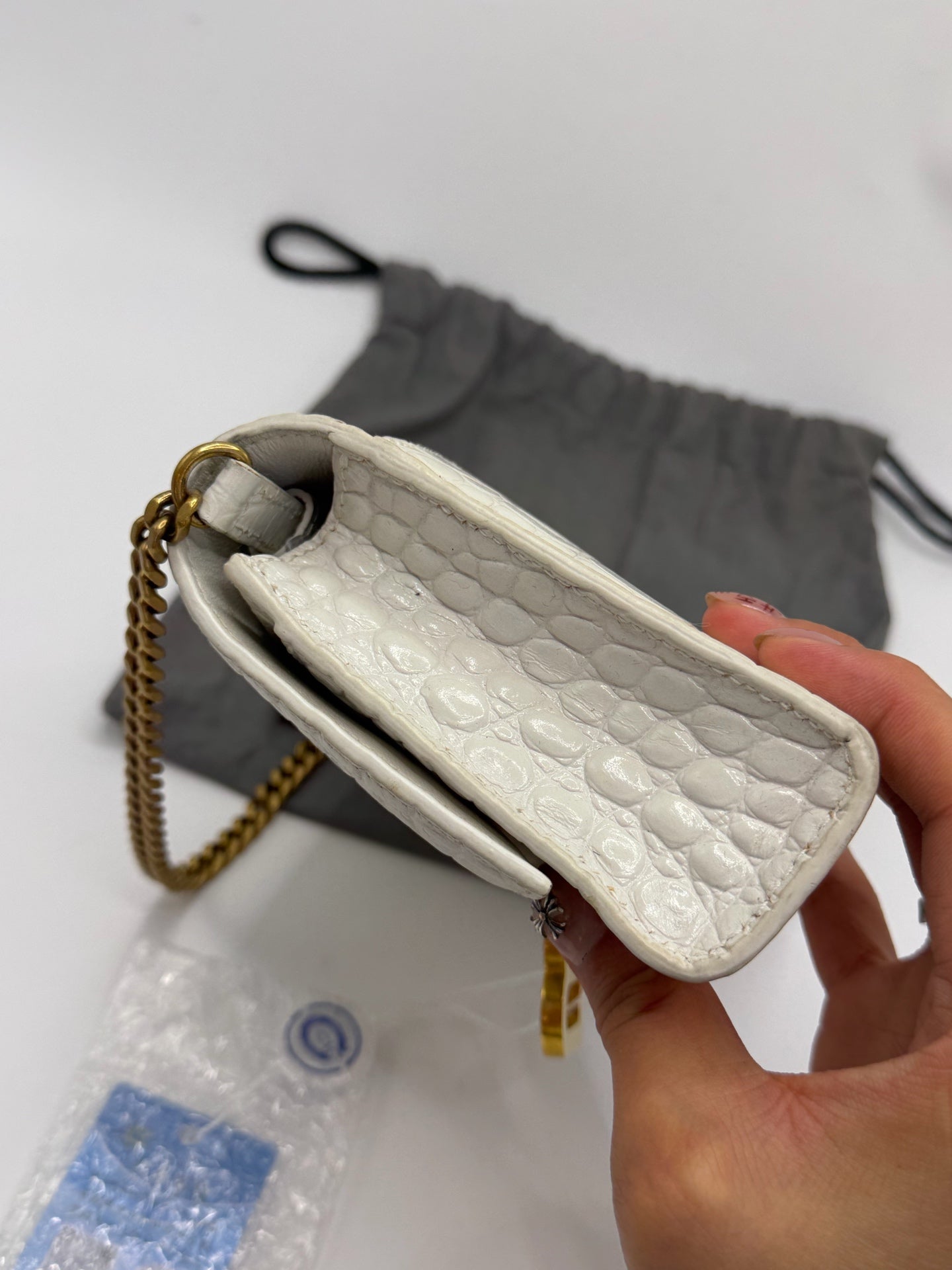 Balenciaga White Shoulder Bag