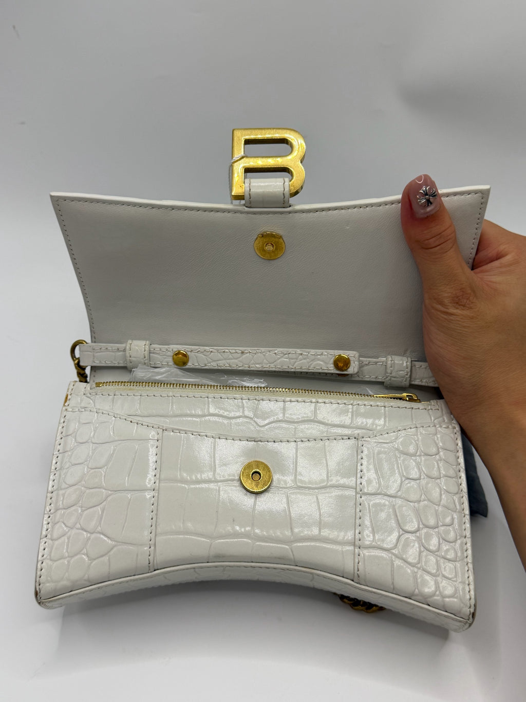 Balenciaga White Shoulder Bag