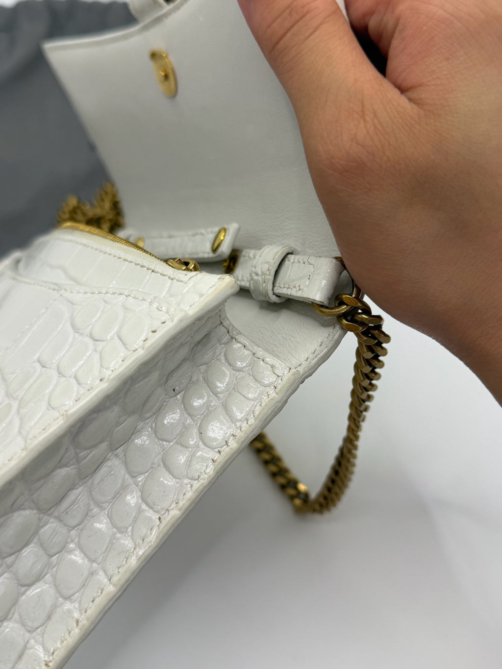 Balenciaga White Shoulder Bag