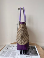 Gucci Leather Purple Tote