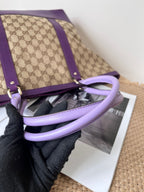 Gucci Leather Purple Tote