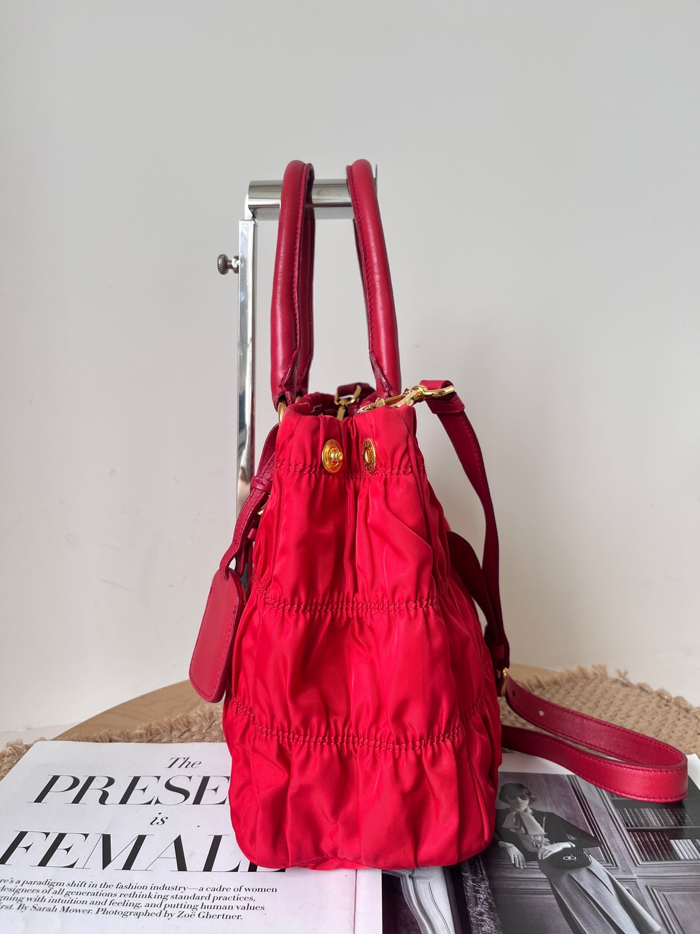 Prada Cordura Red Satchel