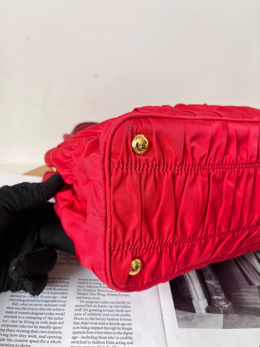 Prada Cordura Red Satchel