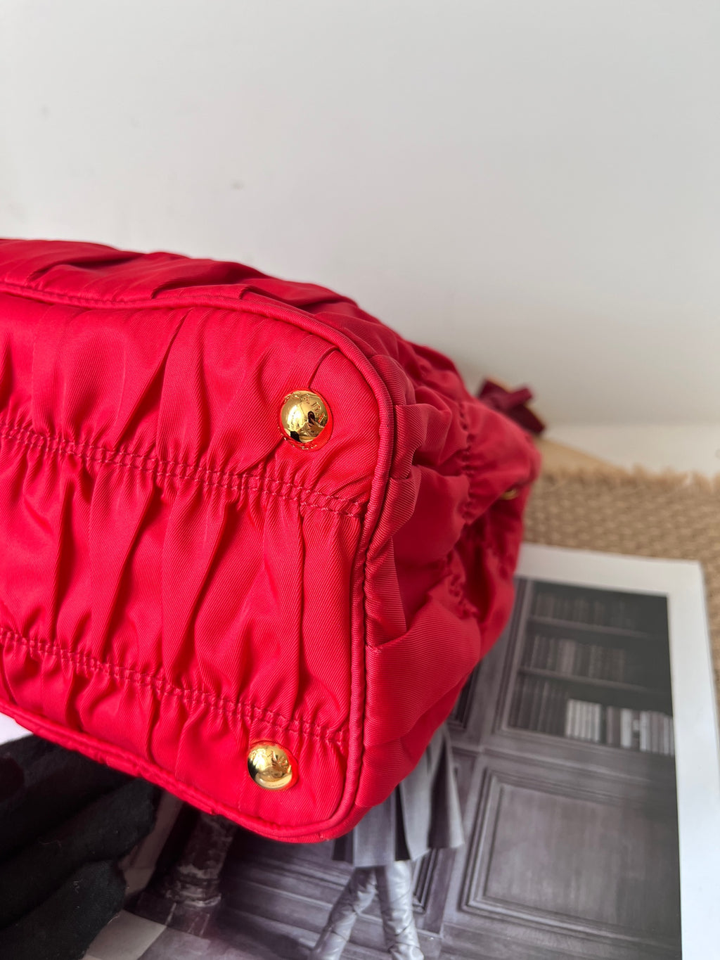 Prada Cordura Red Satchel