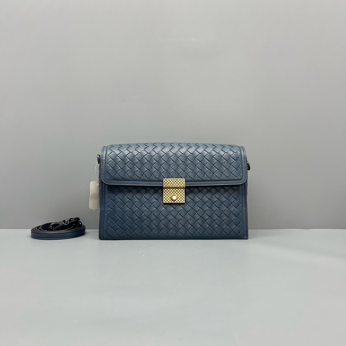 Bottega Veneta Blue Messenger Bag
