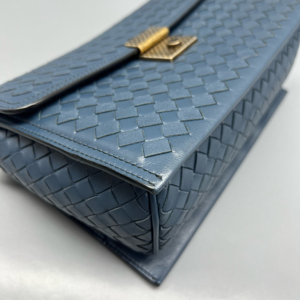 Bottega Veneta Blue Messenger Bag