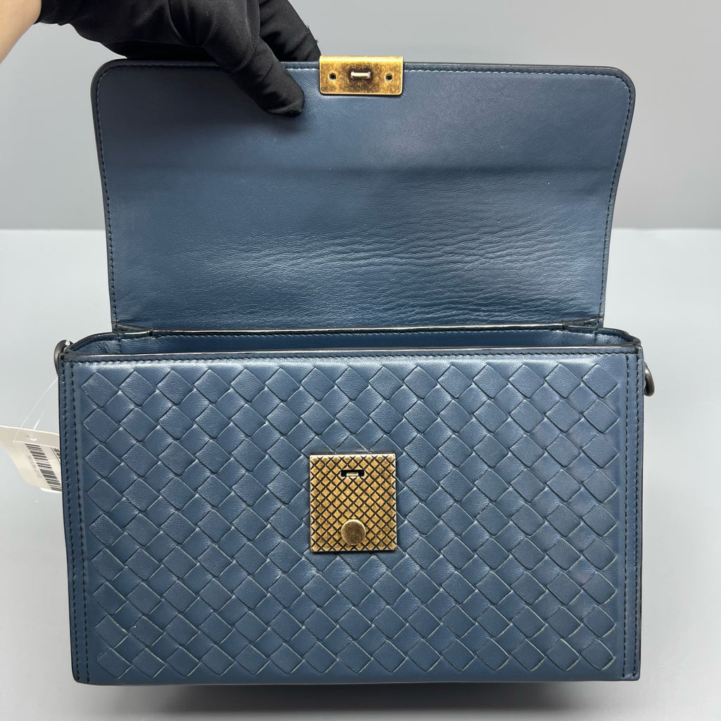 Bottega Veneta Blue Messenger Bag