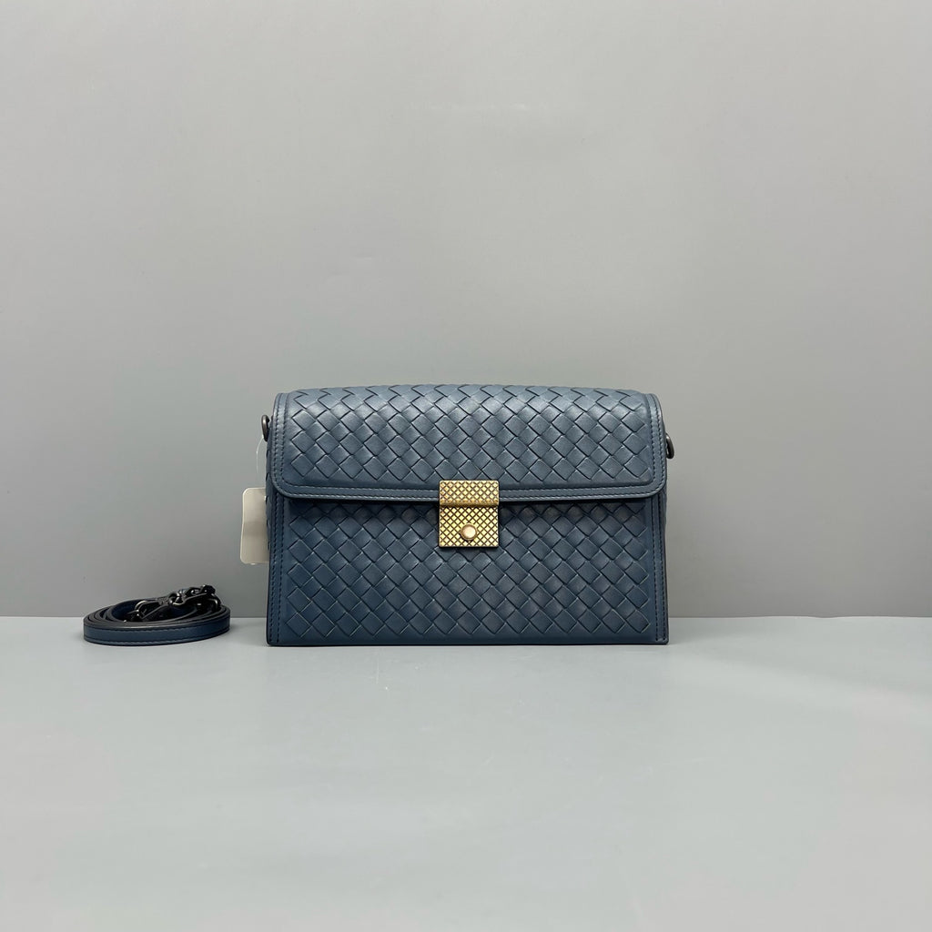 Bottega Veneta Blue Messenger Bag