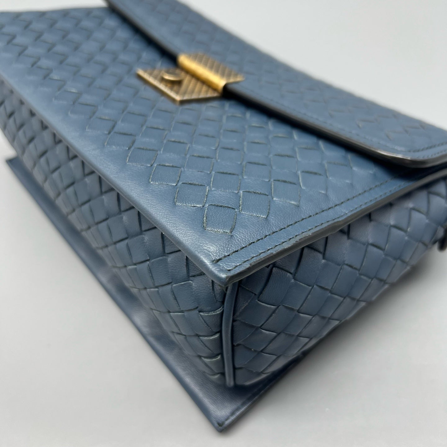 Bottega Veneta Blue Messenger Bag