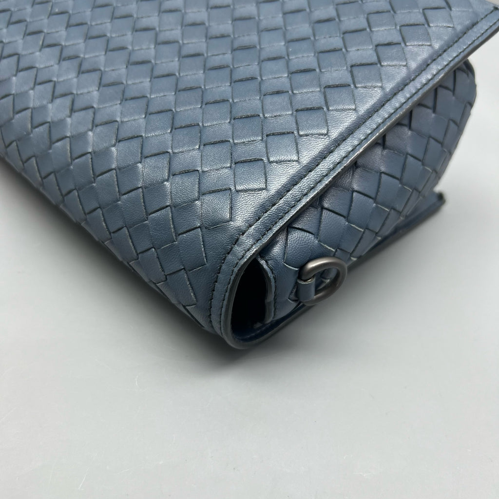Bottega Veneta Blue Messenger Bag