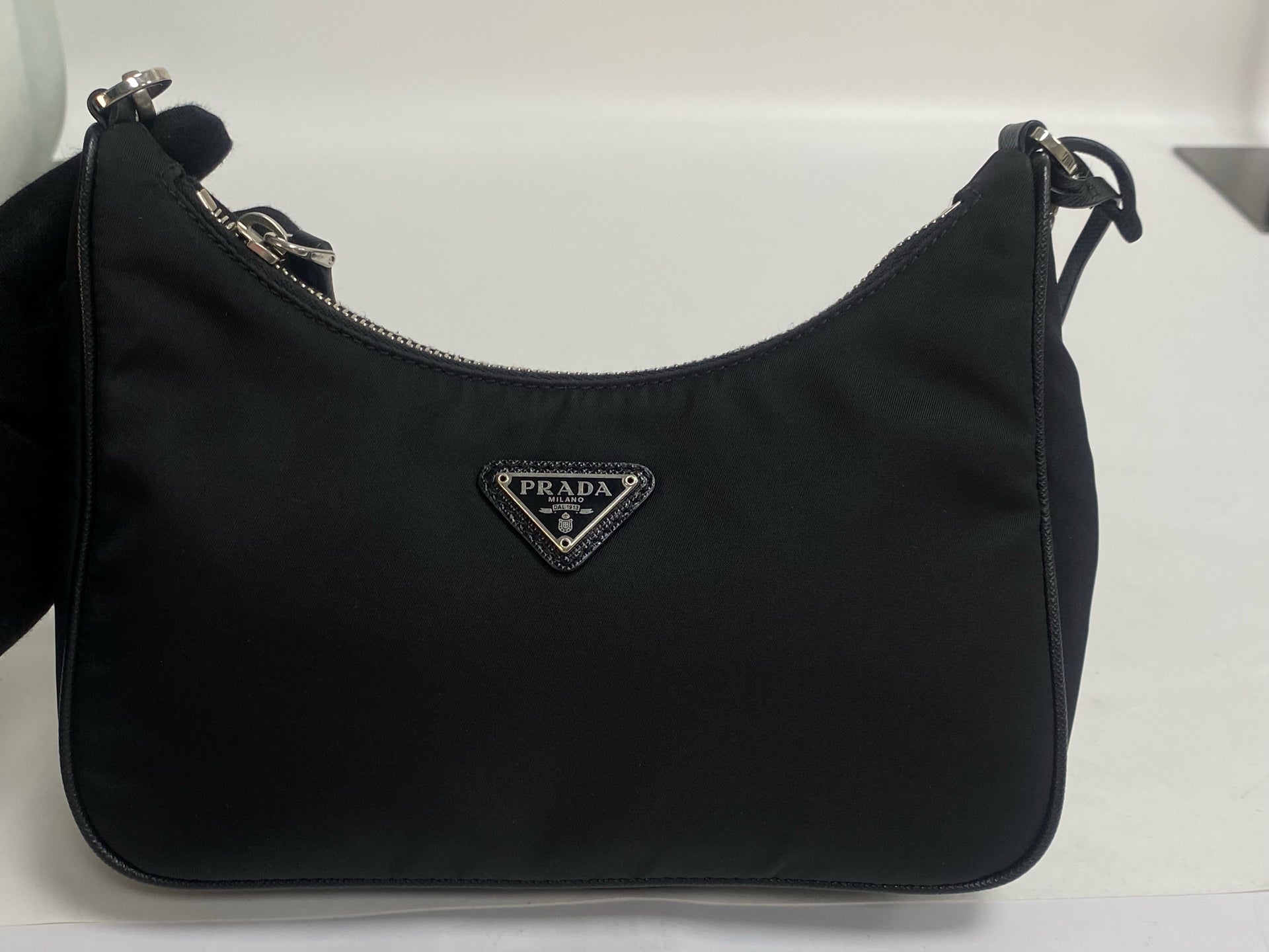 Prada Prada Re-Edition 2005 Recycled Nylon Three-in-One Handbag Cordura Black Shoulder Bag 1BH204_R064_F0002_V_V9L