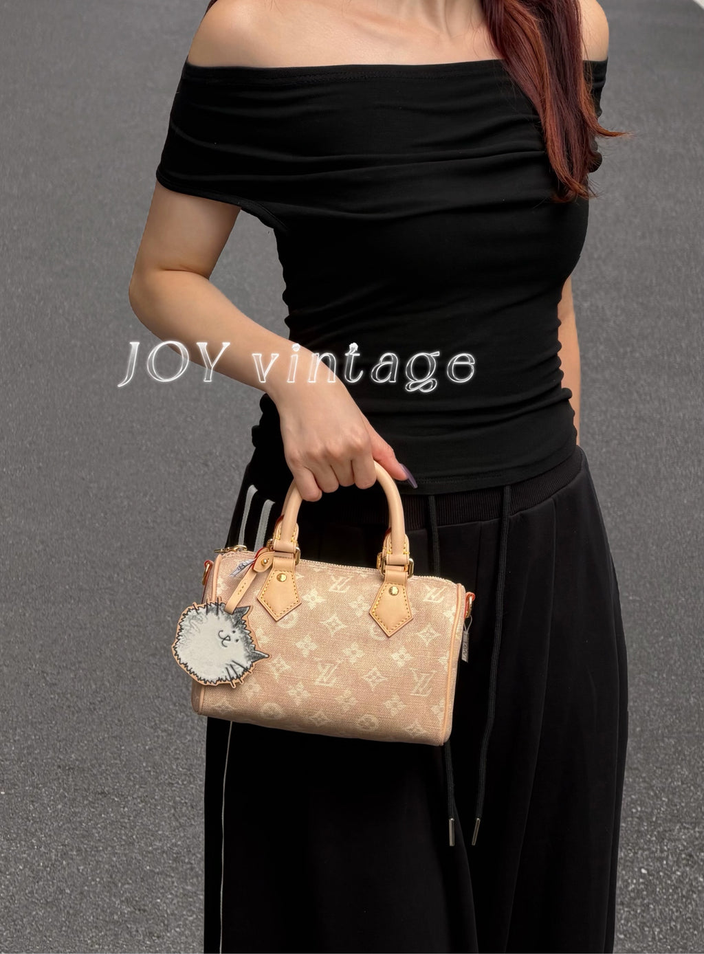 Louis Vuitton SPEEDY BANDOULIÈRE 20 Handbag Canvas Beige 13.5 x 12 x 20.5cm M15151