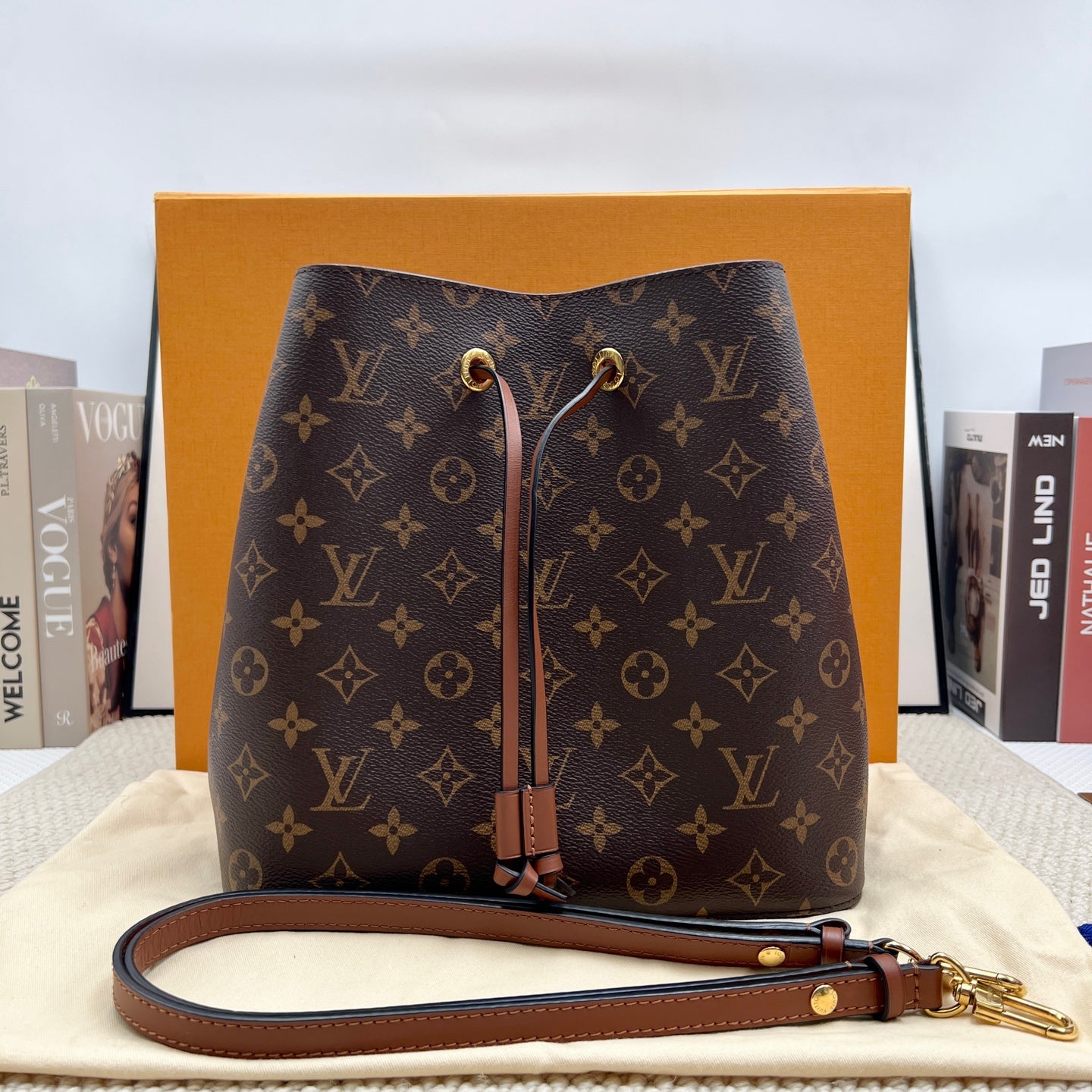 Louis Vuitton Brown Bucket & Drawstring Bag