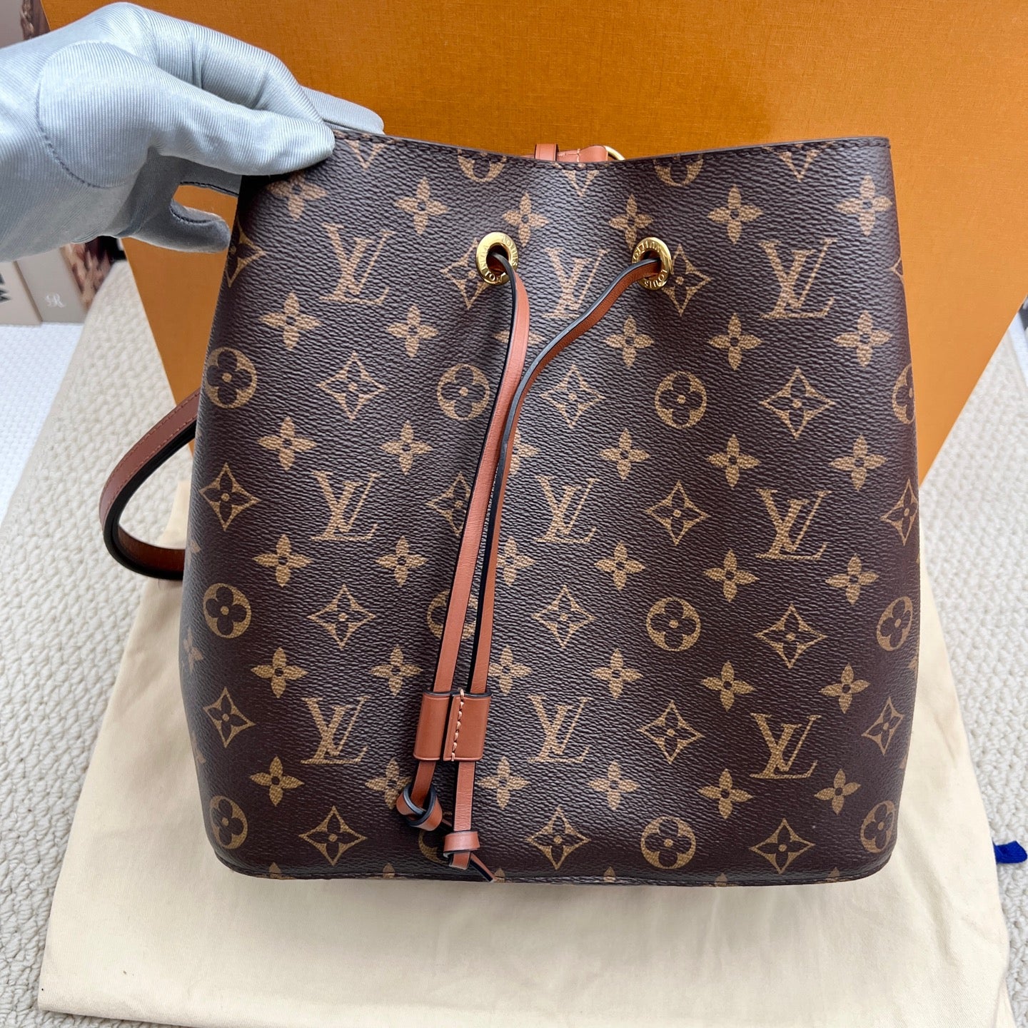 Louis Vuitton Brown Bucket & Drawstring Bag