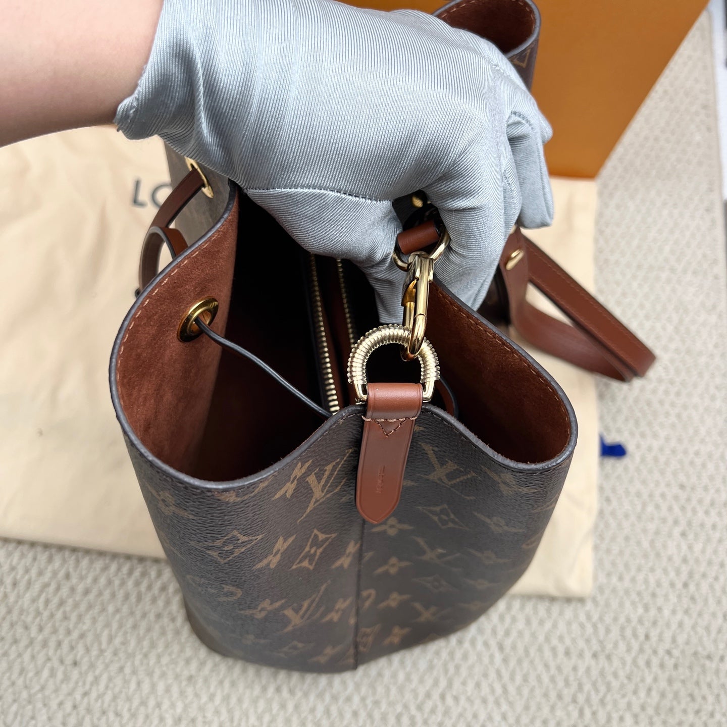 Louis Vuitton Brown Bucket & Drawstring Bag