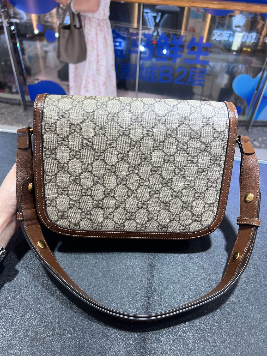 Gucci Gucci Horsebit 1955 Collection Canvas Beige 602204 92TCG 8563