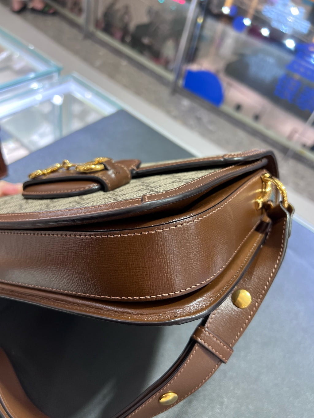 Gucci Gucci Horsebit 1955 Collection Canvas Beige 602204 92TCG 8563