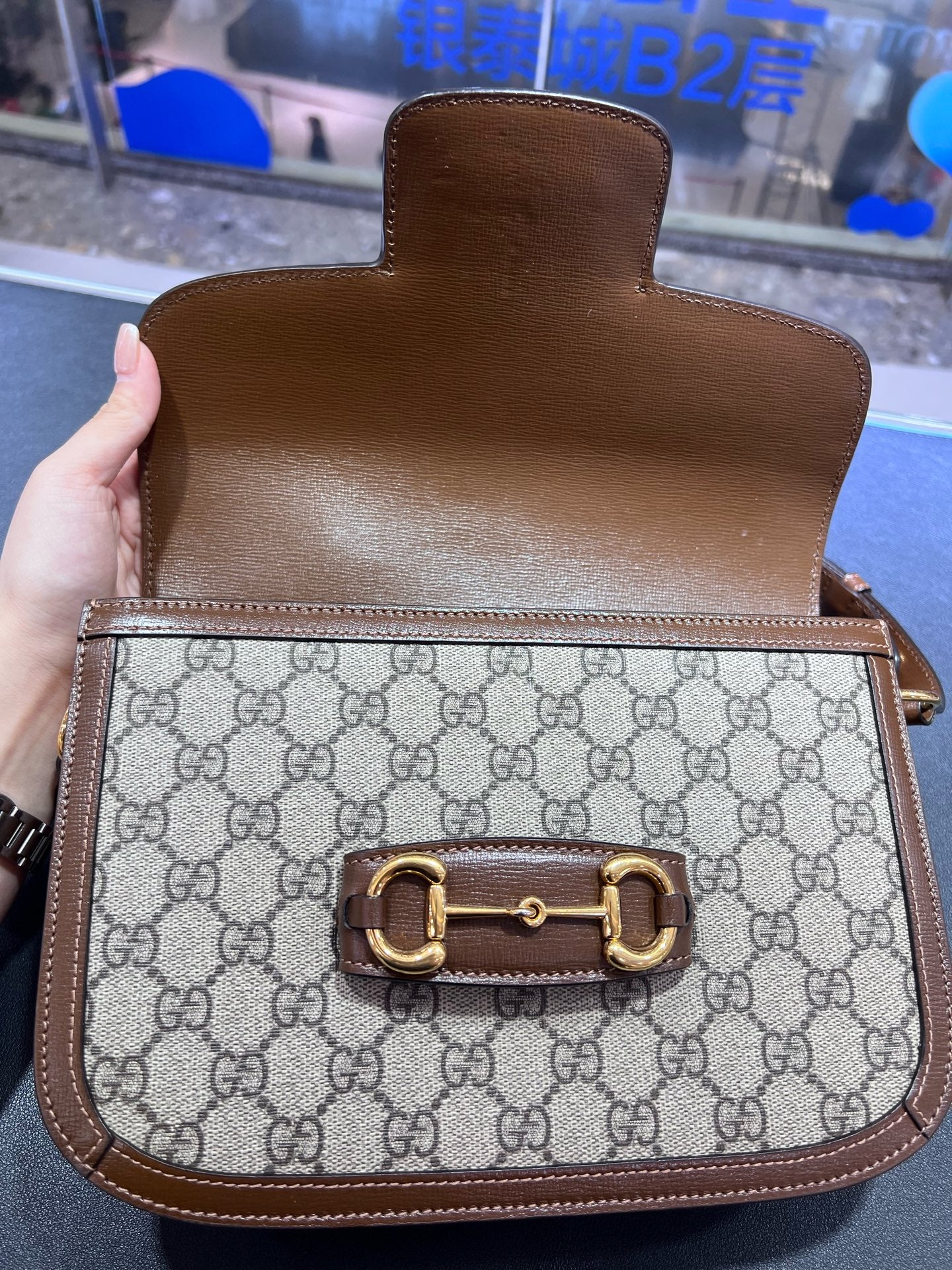 Gucci Gucci Horsebit 1955 Collection Canvas Beige 602204 92TCG 8563