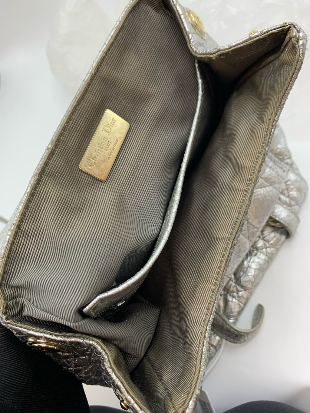 Dior Silver Backpack