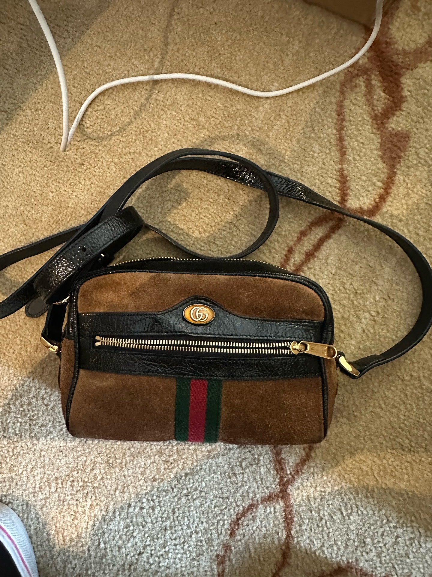Gucci Alcantara Brown Belt Bag & Fanny Pack