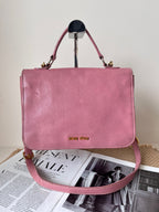 Miu Miu Leather Pink Messenger Bag