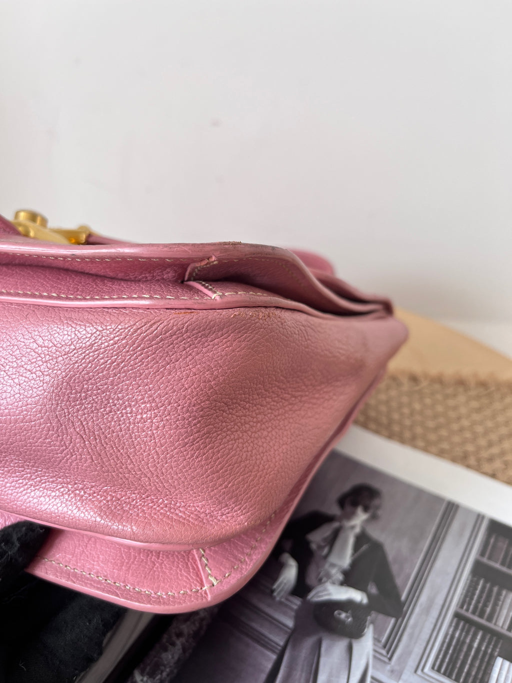 Miu Miu Leather Pink Messenger Bag