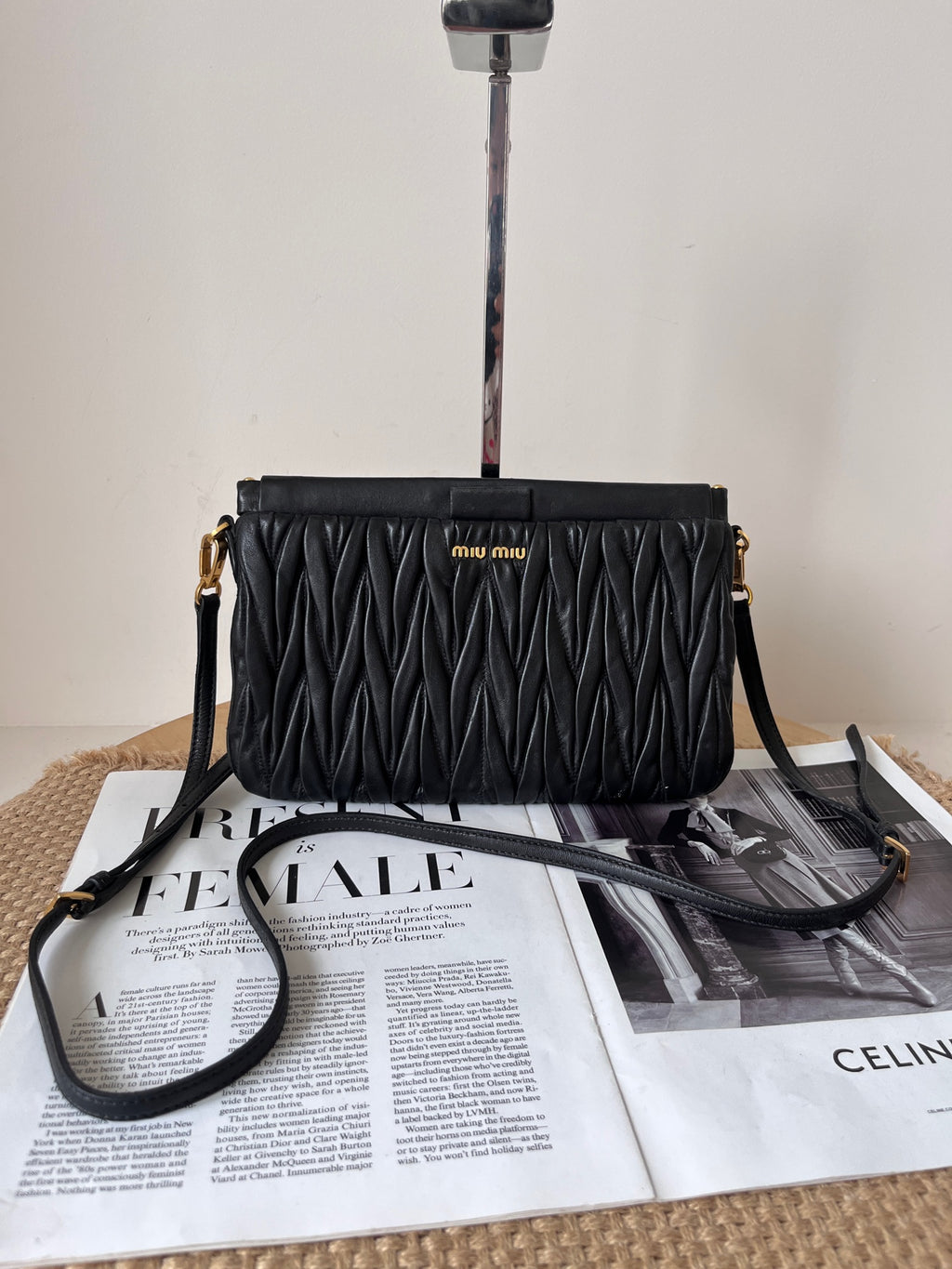Miu Miu Leather Black Shoulder Bag