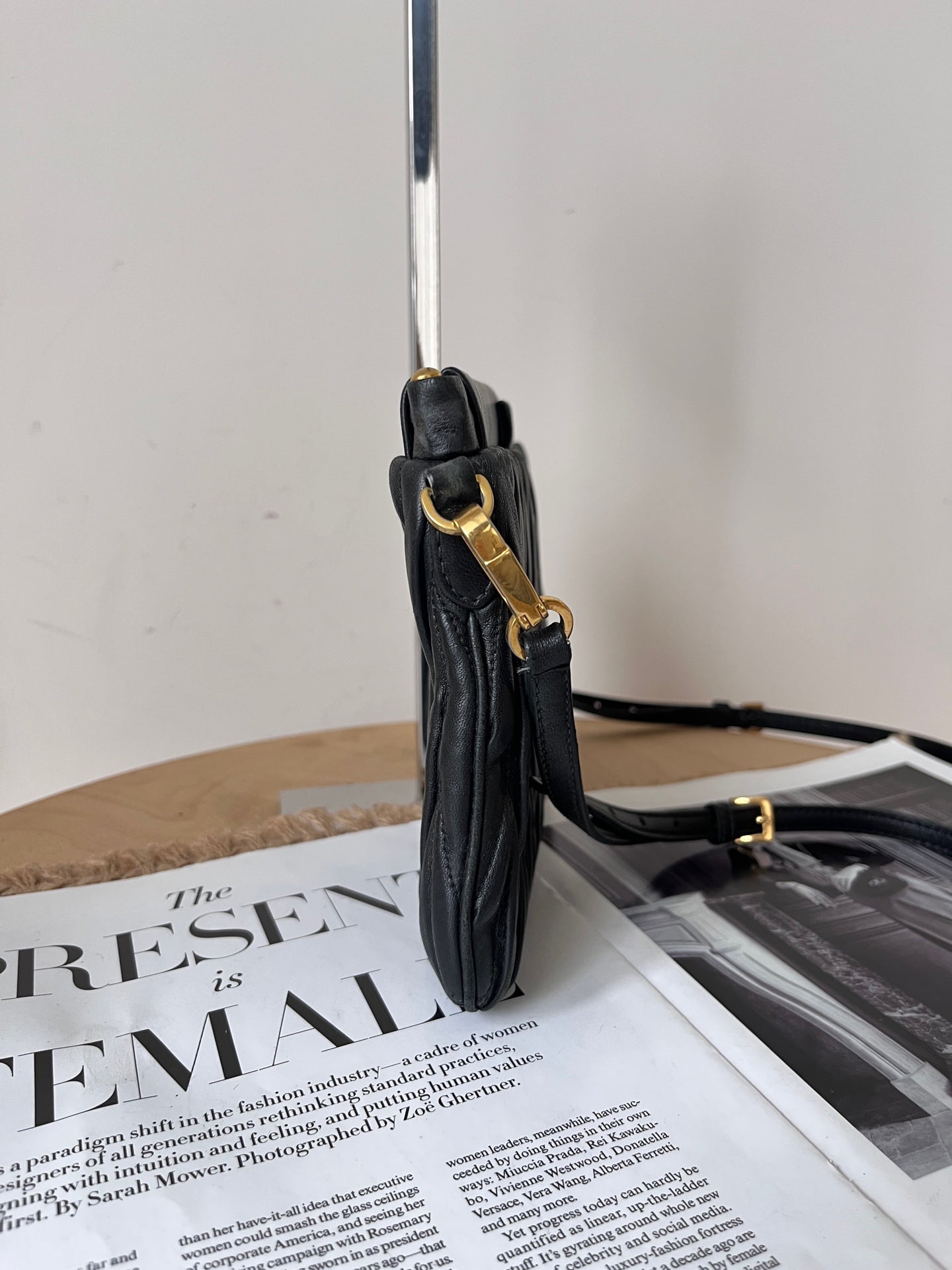 Miu Miu Leather Black Shoulder Bag