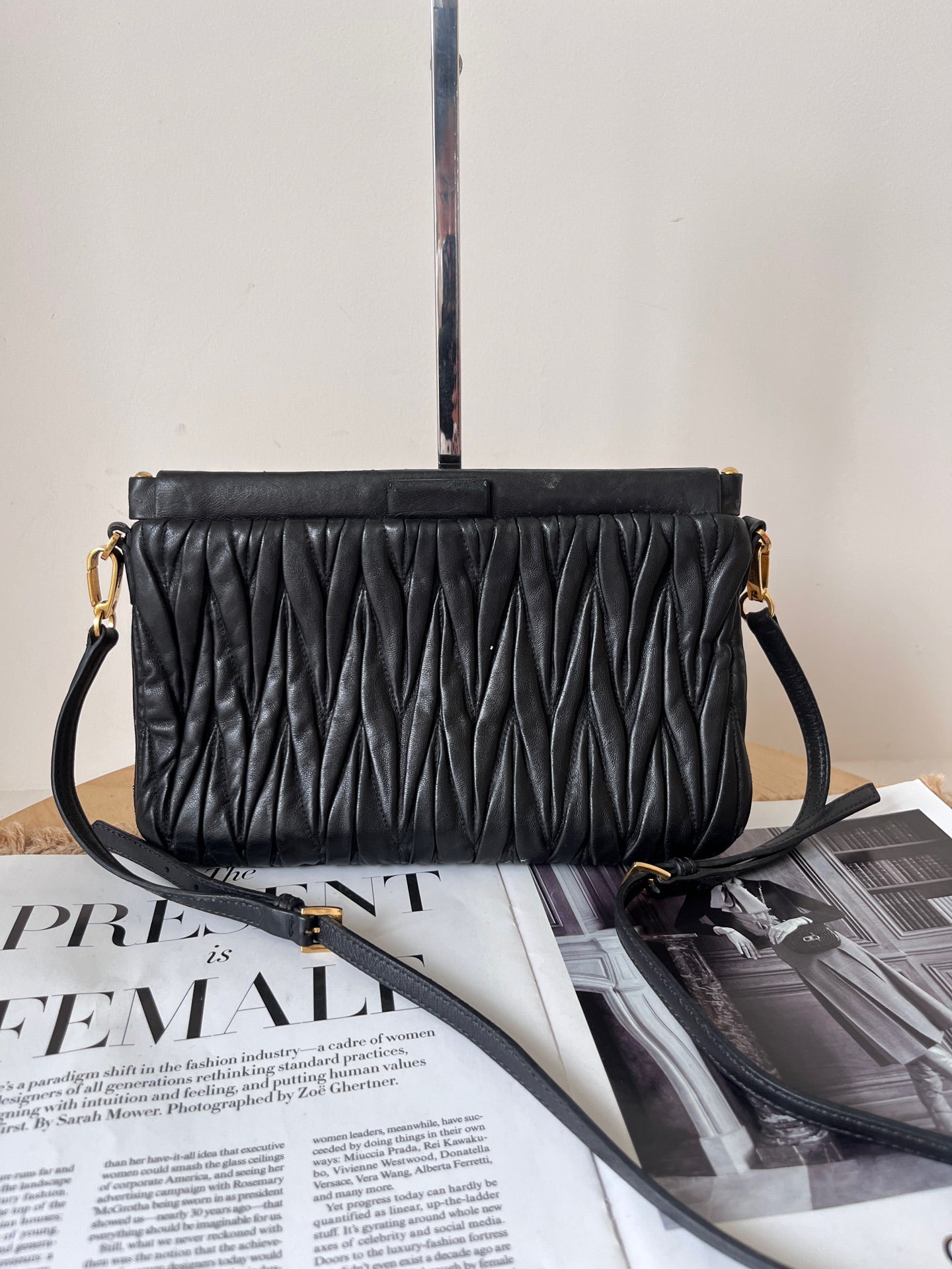 Miu Miu Leather Black Shoulder Bag