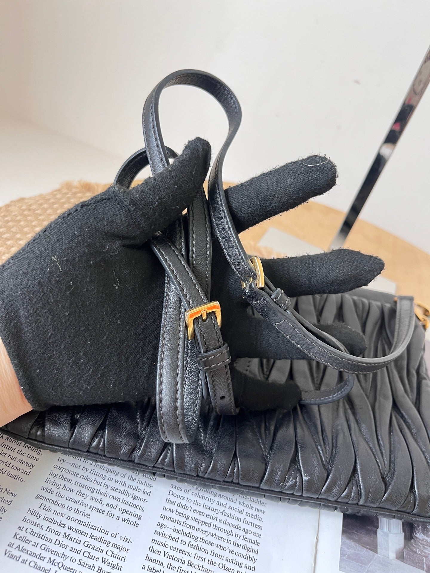 Miu Miu Leather Black Shoulder Bag