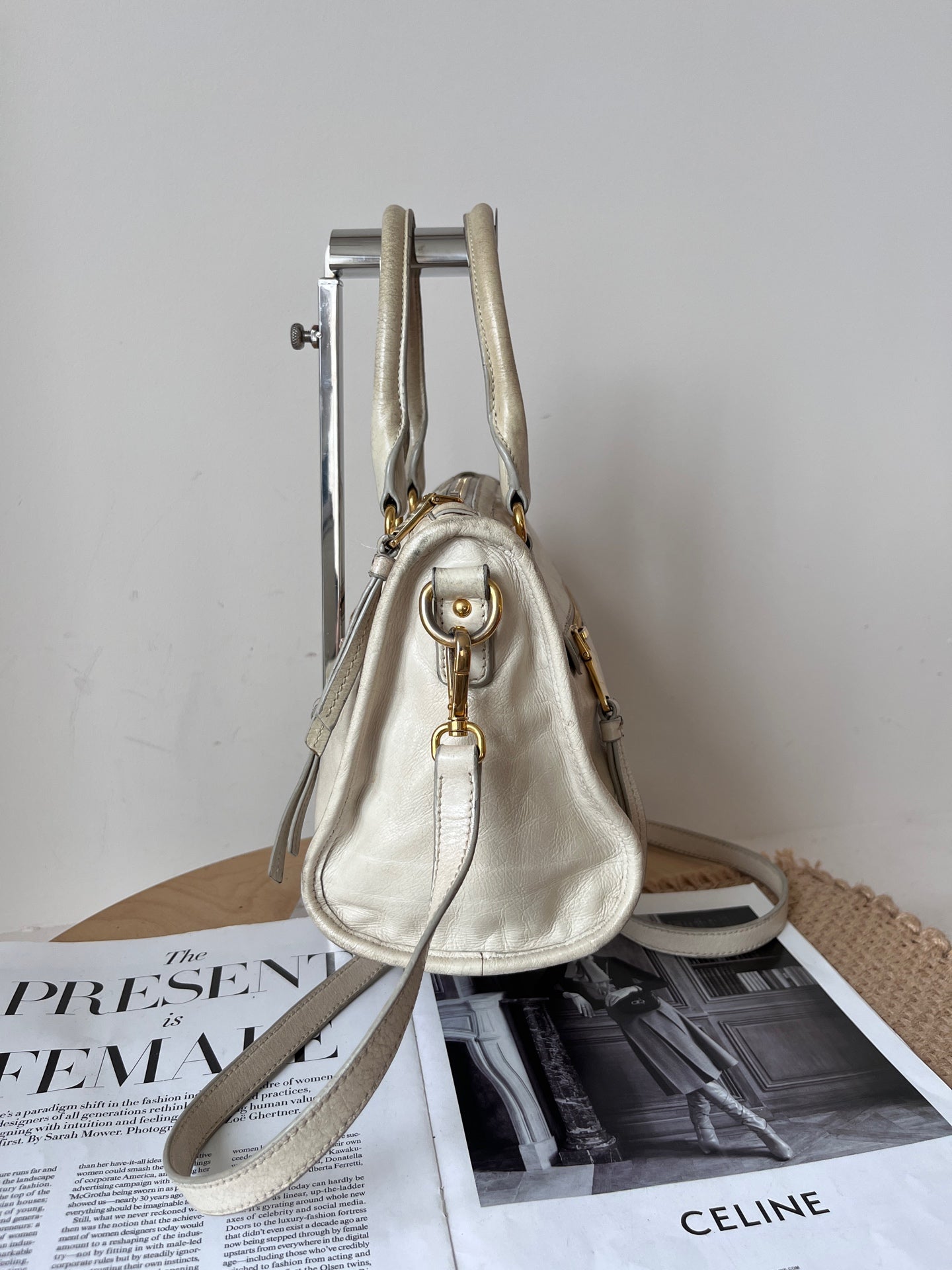 Miu Miu Leather Beige