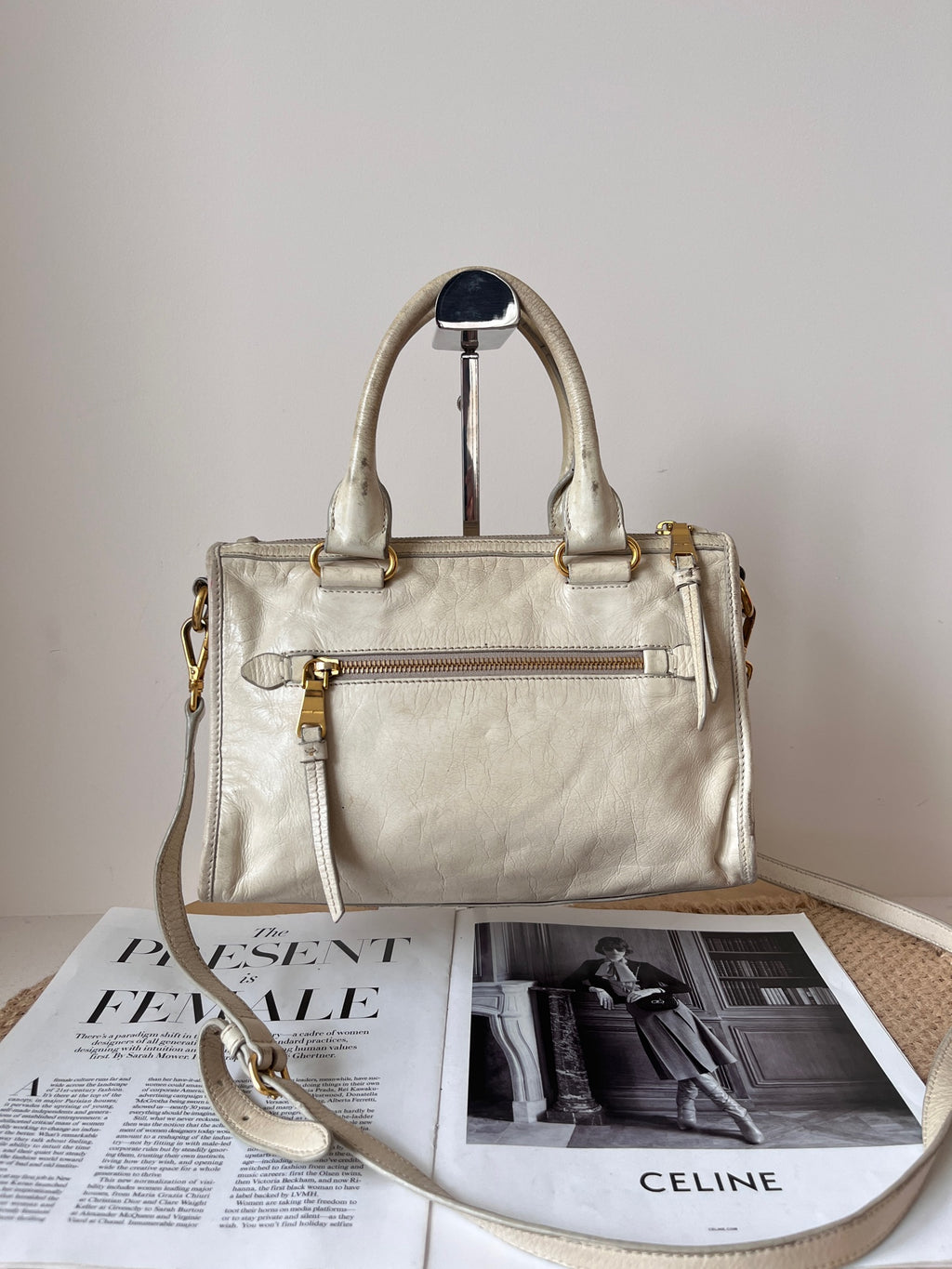 Miu Miu Leather Beige