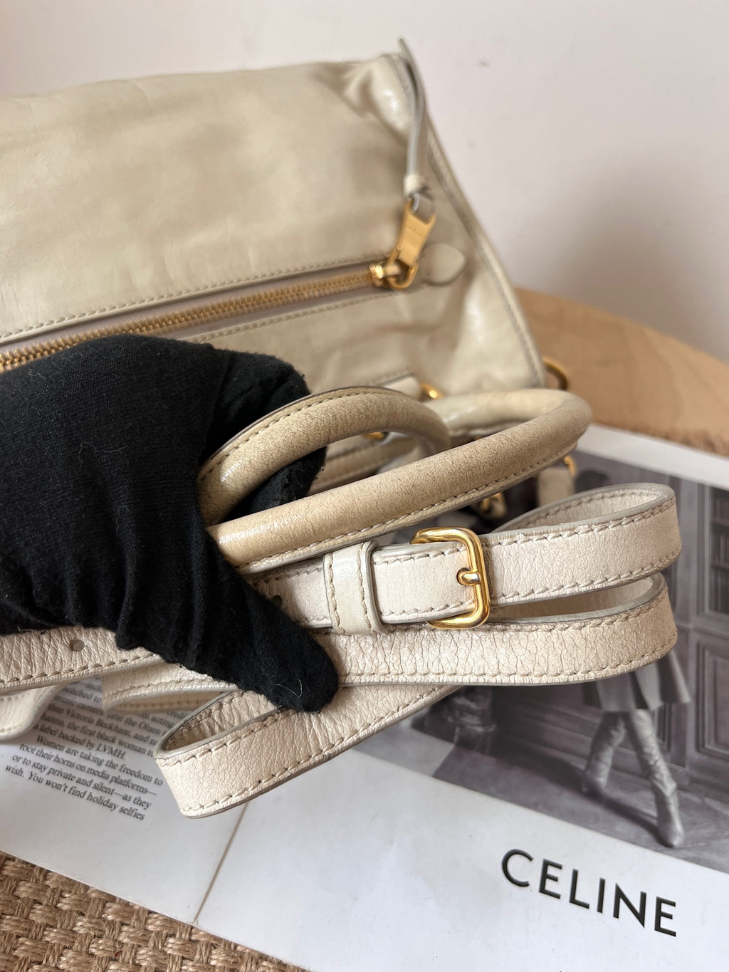 Miu Miu Leather Beige