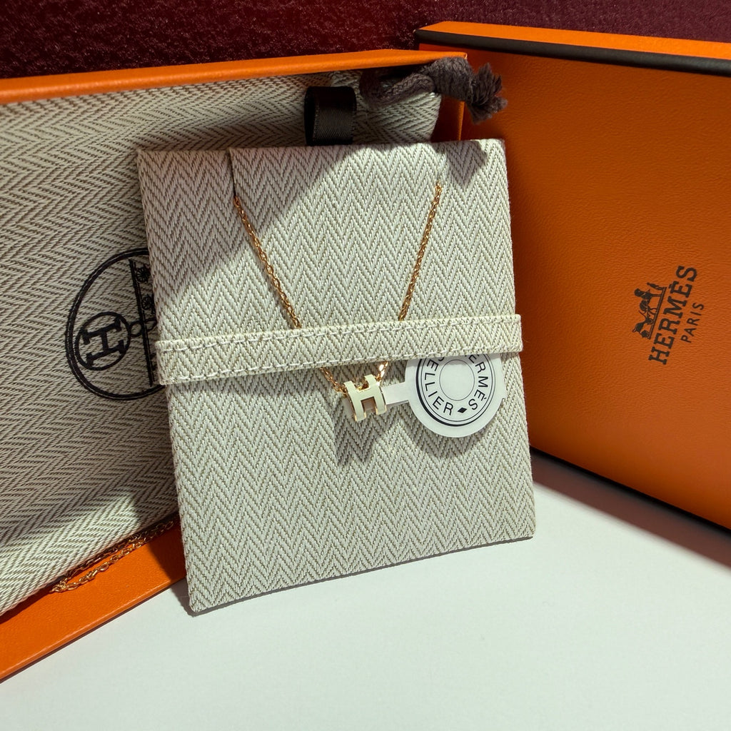 Hermes White Necklace