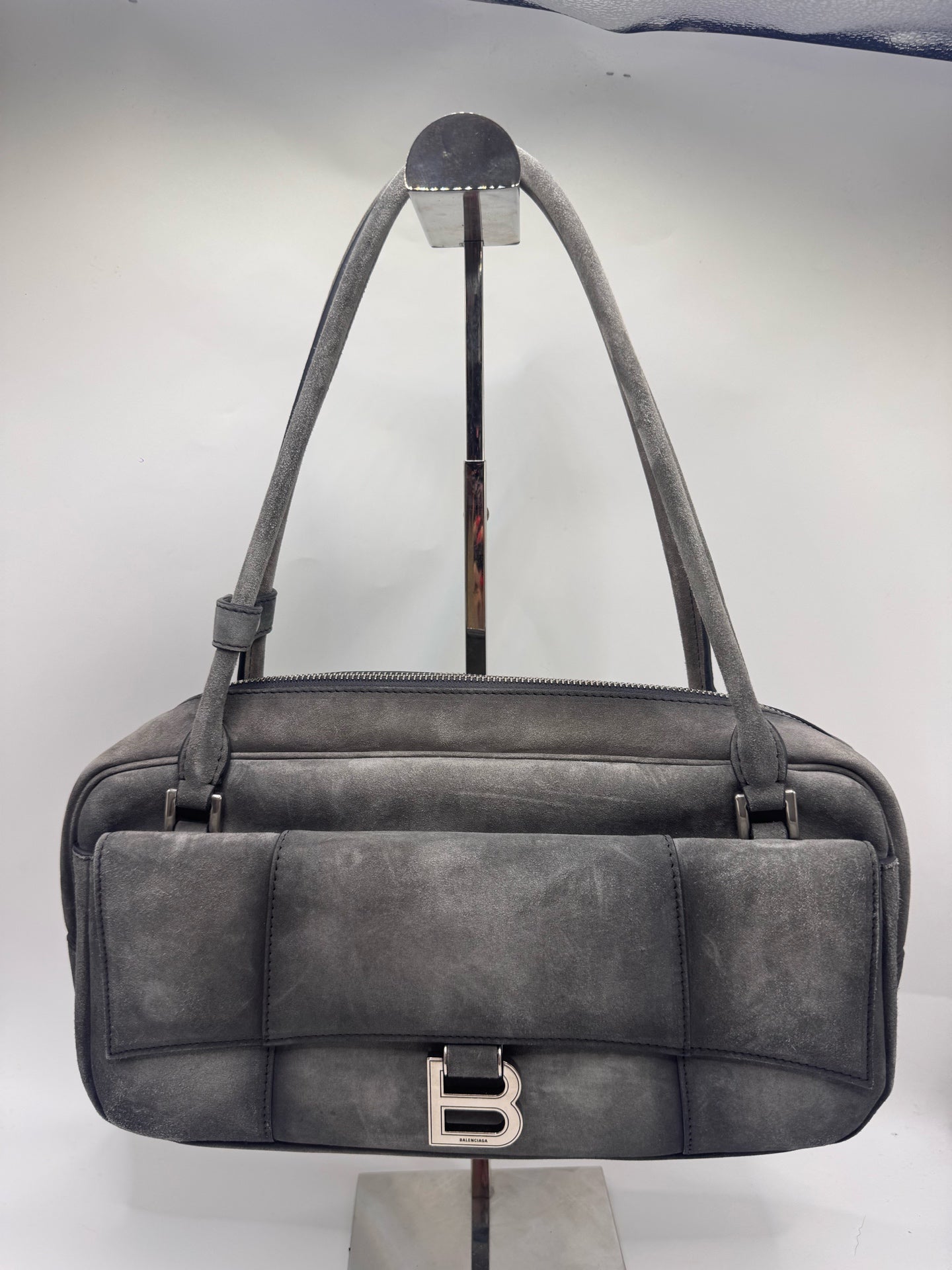 Balenciaga Alcantara Silver