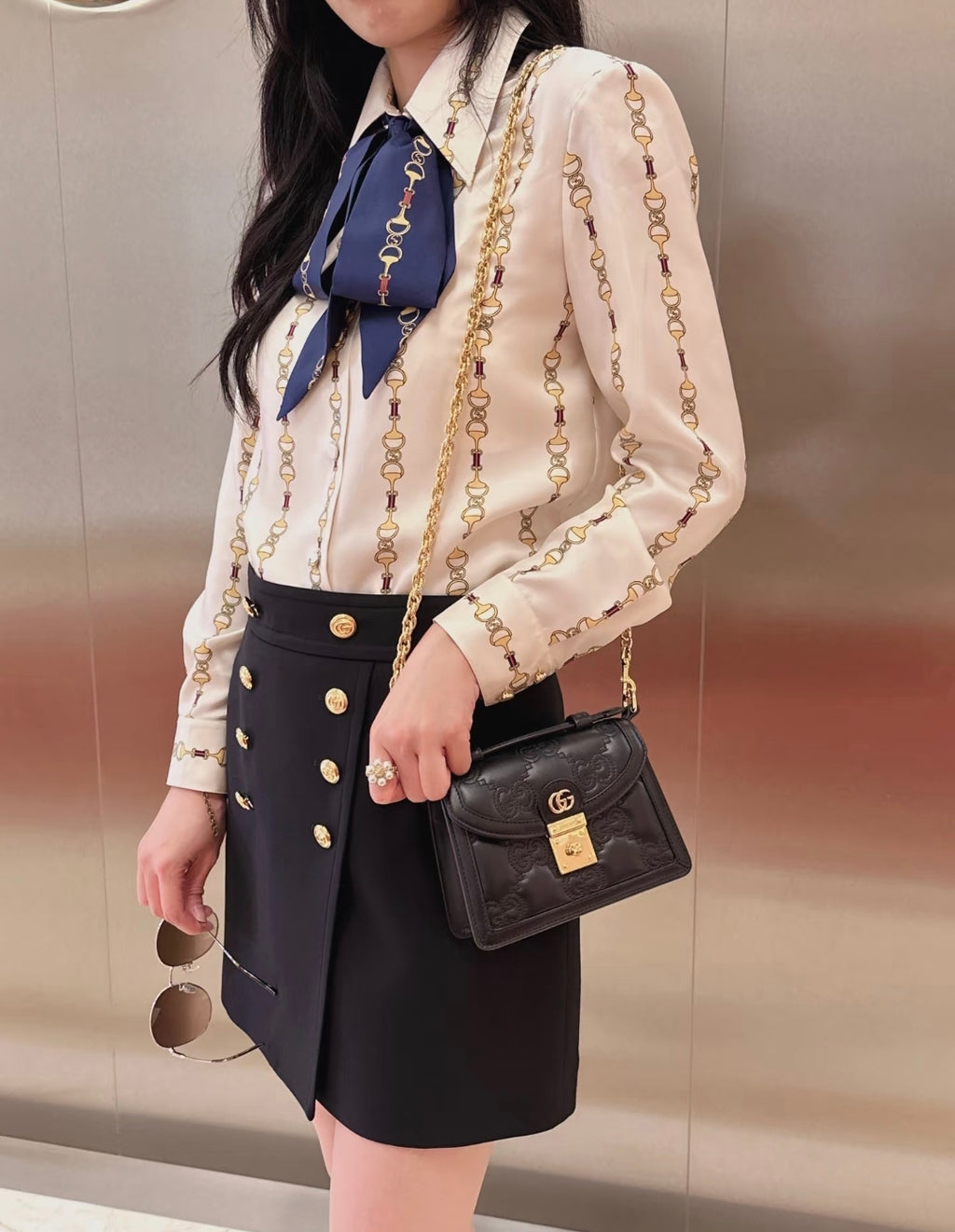 Gucci Metal Black Satchel