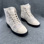 Chanel Tweed Ankle boots