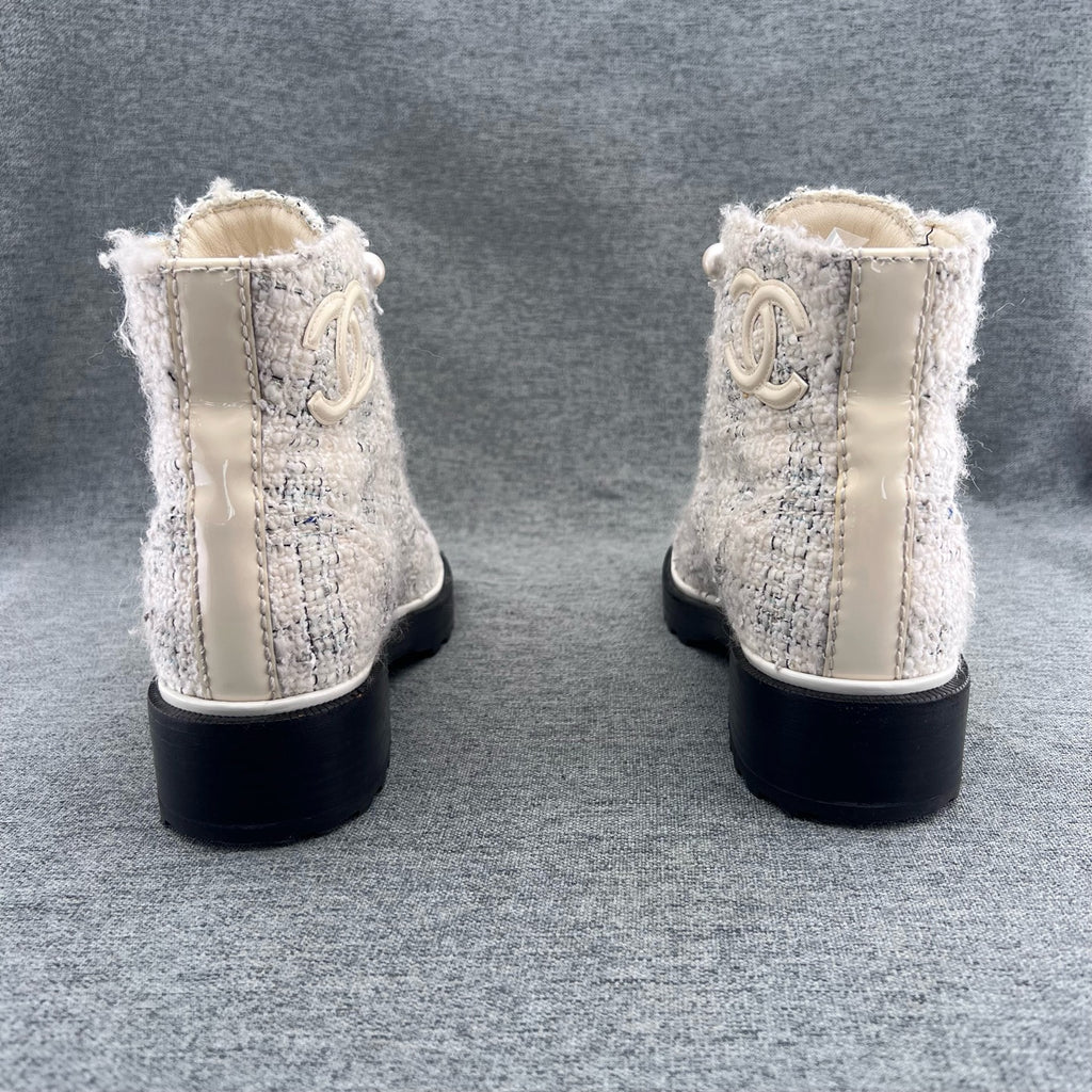 Chanel Tweed Ankle boots