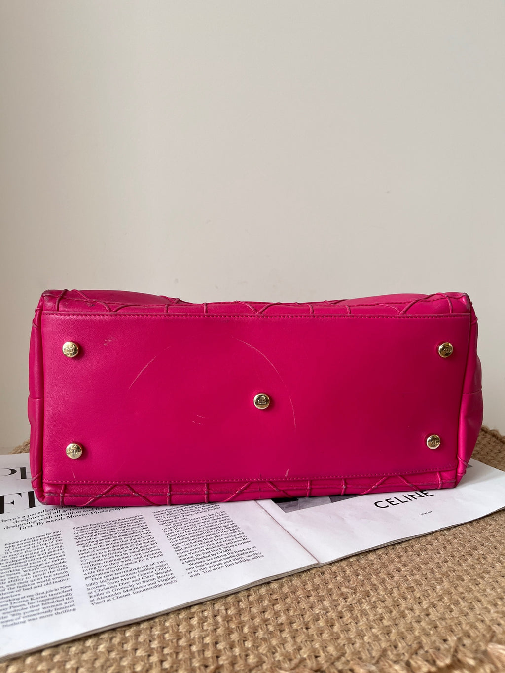 Dior Leather Pink Shoulder Bag