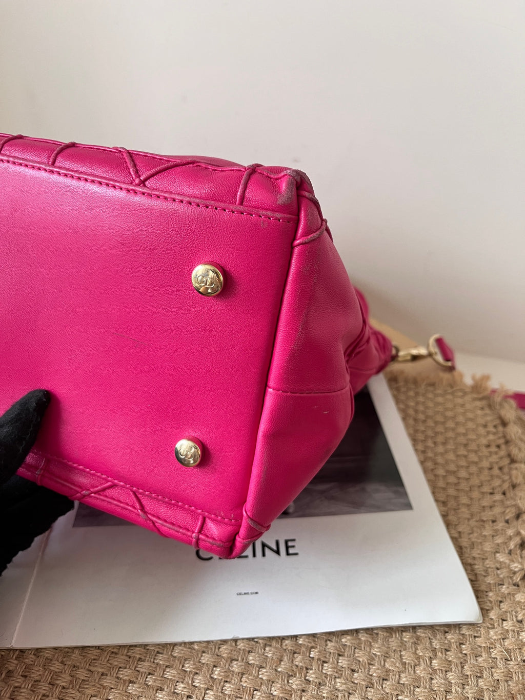 Dior Leather Pink Shoulder Bag