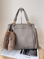 Gucci Leather Gray Satchel