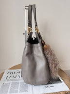 Gucci Leather Gray Satchel