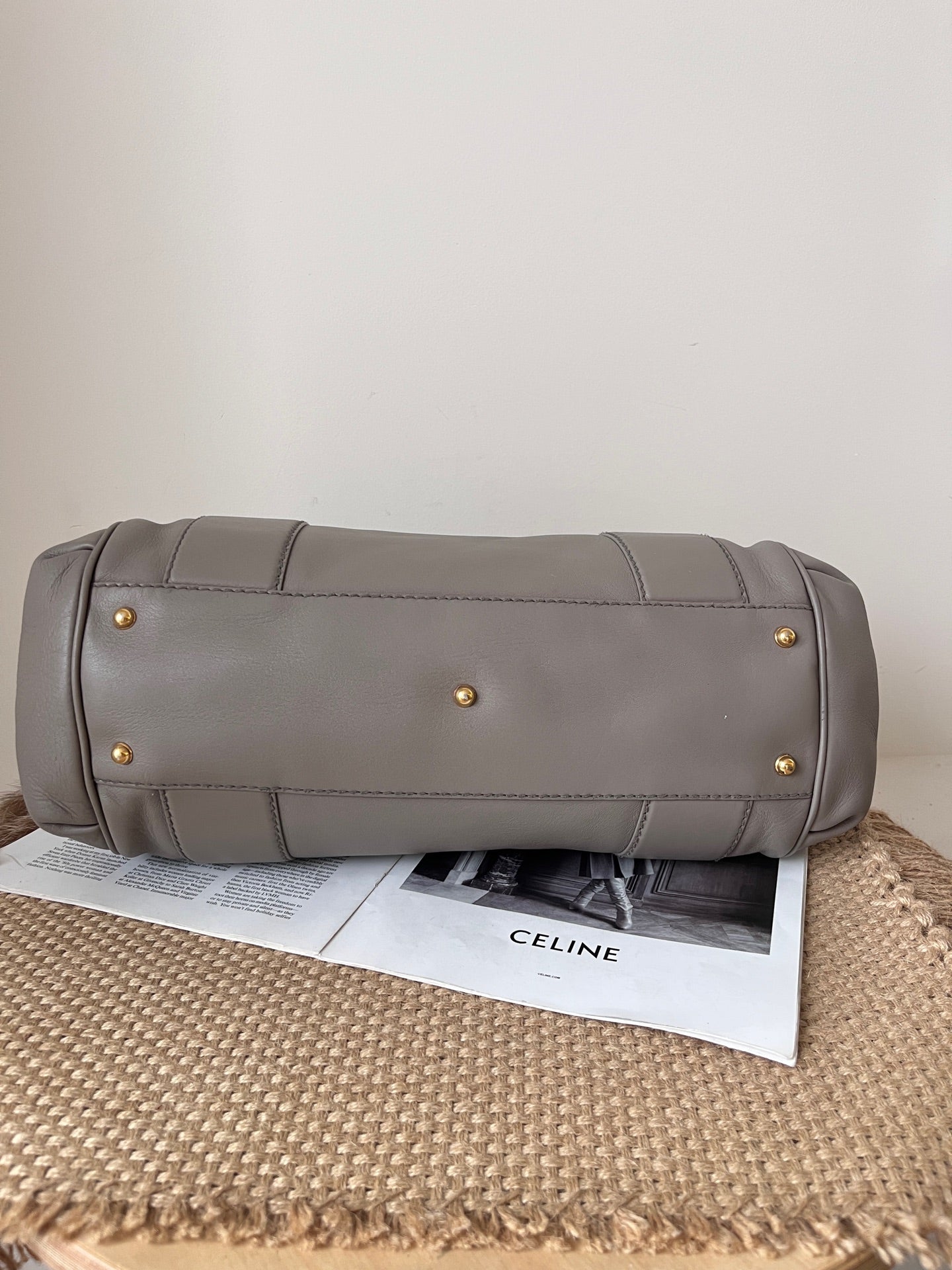 Gucci Leather Gray Satchel