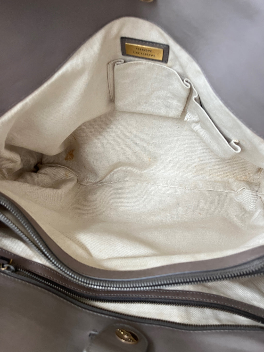 Gucci Leather Gray Satchel