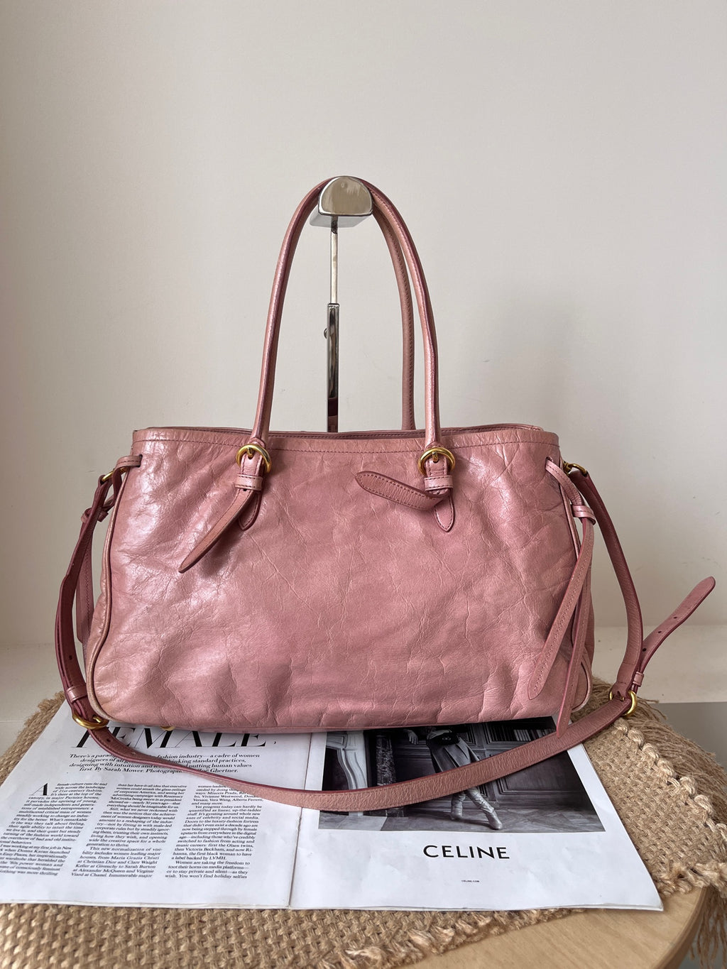 Miu Miu Leather Pink Satchel