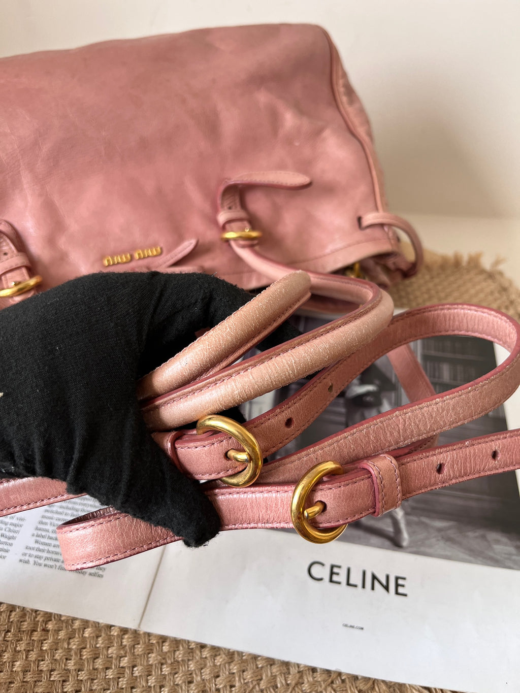 Miu Miu Leather Pink Satchel